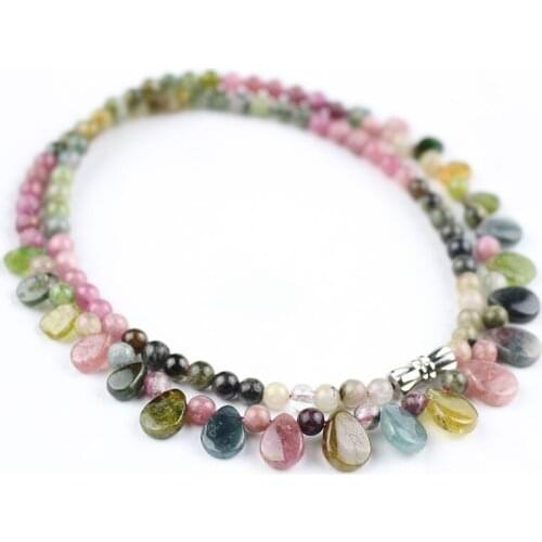 Tourmaline Drop Princess Chain Clavicle Necklace