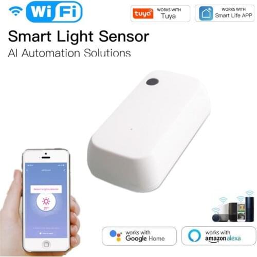 Tuya Wifi Light Sensor Smart Illuminance Sensor Brightness Detector Linkage Control Sensor Smart Home Work With Alex Google Home