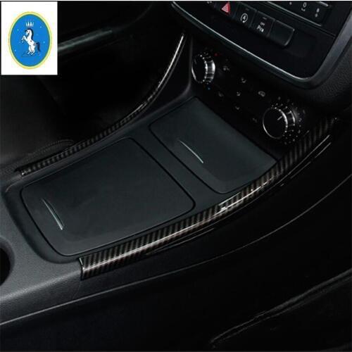 Yimaautotrims Auto Accessory Central Control Water Cup Holder Storage Strip Cover Fit For Mercedes Benz GLA 200 220 X156 2018
