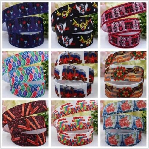 1'' 25MM Classic cartoon design Printed grosgrain ribbon, DIY handmadeHair accessories Material wedding gift wrap 165676