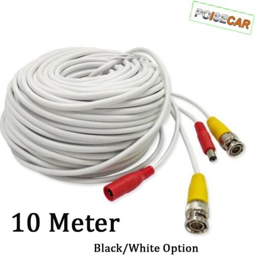 10 Meters DC Power RCA AV Video 12V 24V Extension Cable for Car Truck Bus Parking Home CCTV Camera Security Line Monitoring