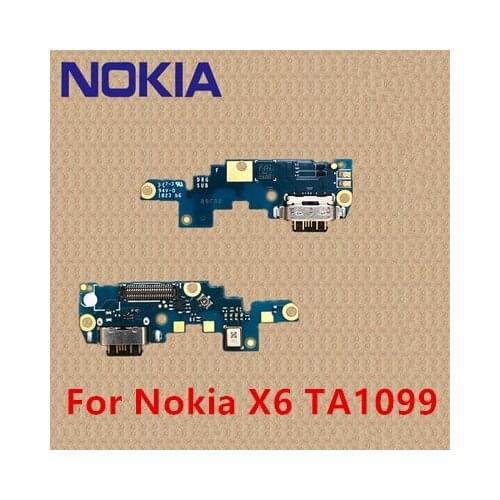100% Original For Nokia X6 TA1099 Charging Port PCB Board USB Charging Dock For Nokia X7 6.1 7 .1 7 PLUS For Nokia 6 7 8