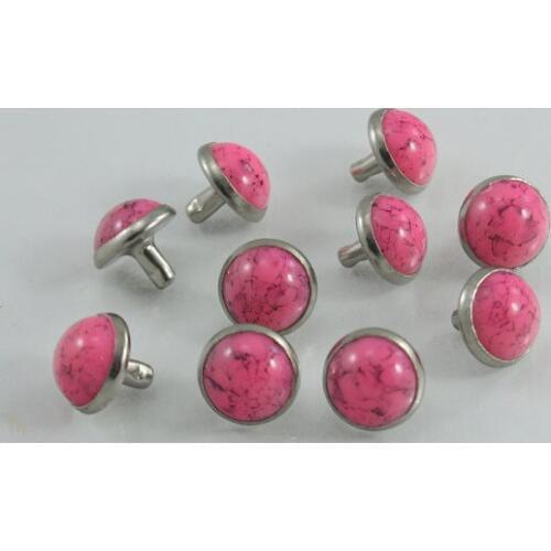 1000 sets. Pink Turquoise Rivets Studs Decorations Findings 9 mm