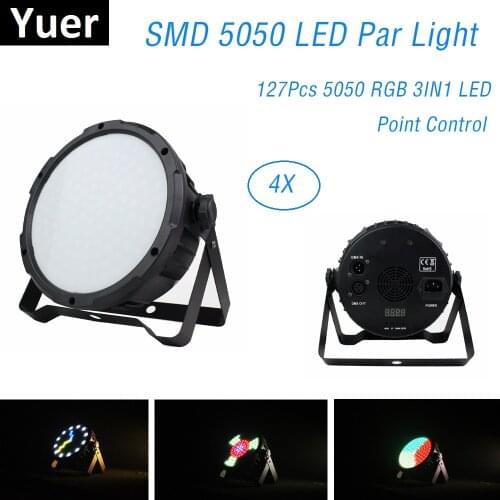 127 LEDS SMD 5050 LED Par Lights RGB 3IN1 Flat Par LED DMX512 Point Control Disco Light Music Professional Stage Dj Equipments