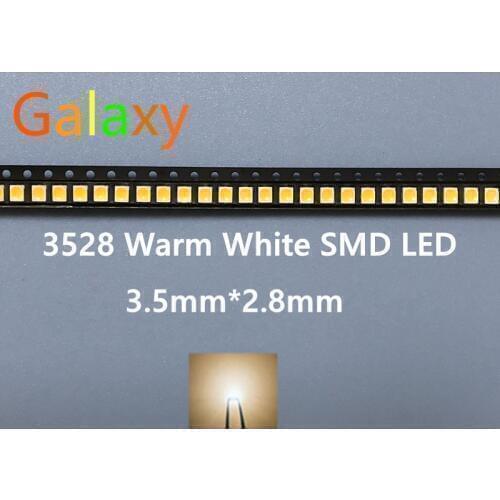 2000PCS 1210 SMD SMT 3528 LED Warm white POWER TOP PLCC-2 Lamp Bead SMD Chip for All Kinds of LED Light