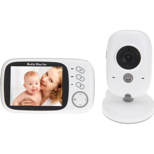 3.2" 2.4GHZ Wireless Video Baby Monitor VOX Intercom IR LED Night Vision Digital Secutity Camera Temperature Monitoring