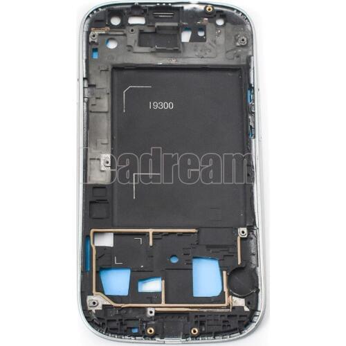 50pcs/lot Free DHL Front Housing Middle Frame Bezel Plate For Samsung S3 I9300 Frame Replacement