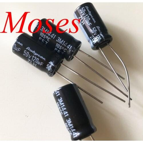 50v 120uf 100% Original New Audio Electrolytic Capacitor Radial 8x16mm +/- 20% Capacitance
