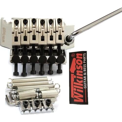 Wilkinson 6-String Electric Guitar Double Locking Tremolo System Bridge Chrome Silver WODL1