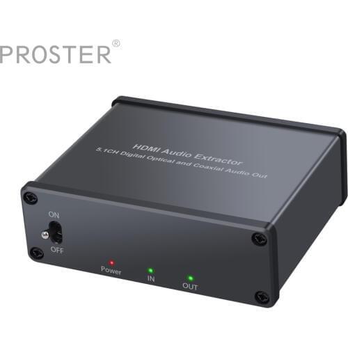 Audio Extractor HDMI-Compatible to HDMI-Compatible Optical Spdif Coaxial Audio Converter HDMI-Compatible Audio Splitter Adapter