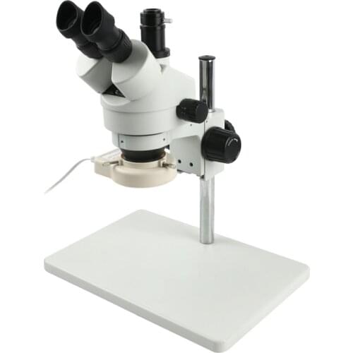 3.5~90X Continuous Zoom Stereo Binocular Microscope Industrial Microscope + Big Size Metal Stand + Adjustable 56 LED Lights