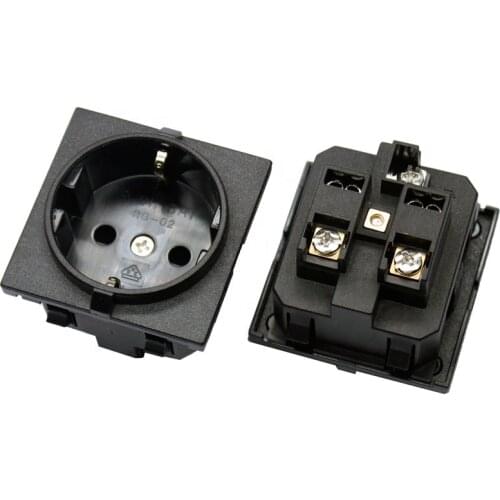 Rich bay RG-02 European Germany waterproof schuko socket outlet snap in receptacle for UPS