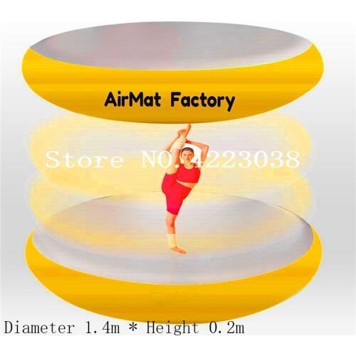 1.4m*0.2m Airspot Gymnastics Airtrack - Inflatable Air Track Tumbling Mat with Foot Air Pump for Gym, Tumble Track for Train