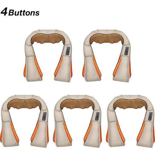 (RU Warehouse Free Shipping)5pcs U Shape Electrical Shoulder Body Neck Massager Infrared Heated Kneading Car/Home Massager
