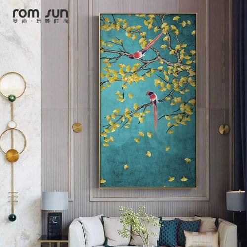 Chinese Meticulous Strokes Magpies Flowers Birds Posters Canvas Paintings Wall Art Picture For Living Room Study Room Home Decor