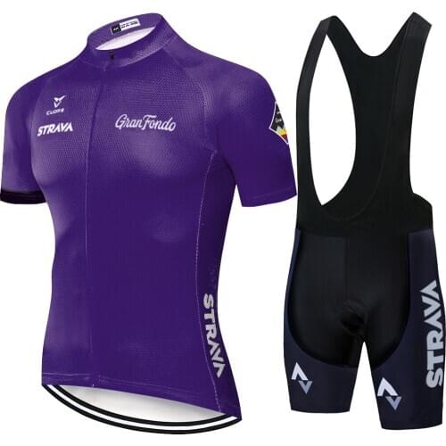 Team strava maillot ciclismo hombre verano 2020 bike shorts sportswear 20D gel racing Bicycle short sleeve jersey