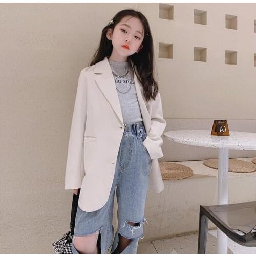 Korean childrens Suit Girls' suit 2021 spring dress new girls' coat korean fashion baby girl tops for kids baby jacket