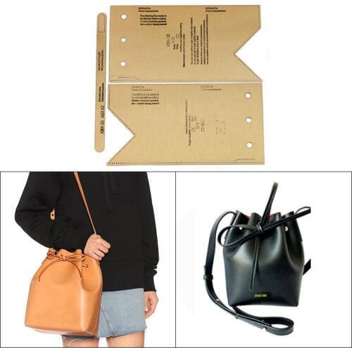 DIY Leather Messenger Bag Kraft Paper Template Single Shoulder Bag Craft Paper Pattern DIY Sewing Drawing Leather Craft Stencil