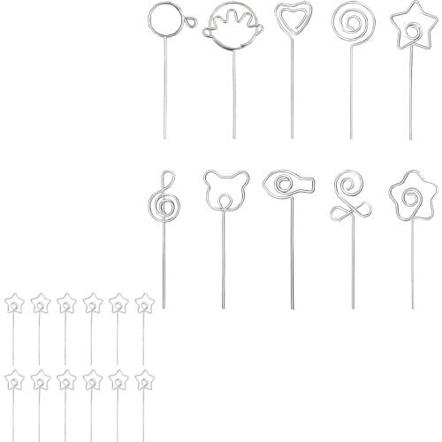 Lot 10pcs DIY craft metal 4" wire memo photo holder clip,clay&cake clamp accessories,anti-rust chrome plated, length 10.2CM