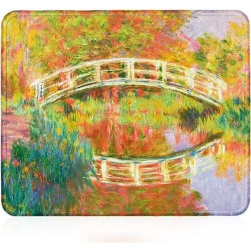 Cute Mouse Pad Gaming Desk Mats Van Gogh Oil Painting Non-slip Creative Keyboard Mat Deskpad Gaming for Office Home Computer