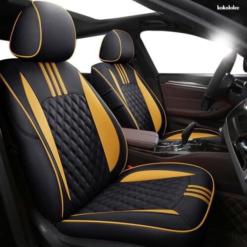 KOKOLOLEE Custom Leather car seat cover set For Ford Everest Territory Explorer Mustang Ranger Automobiles Seat Covers car seats