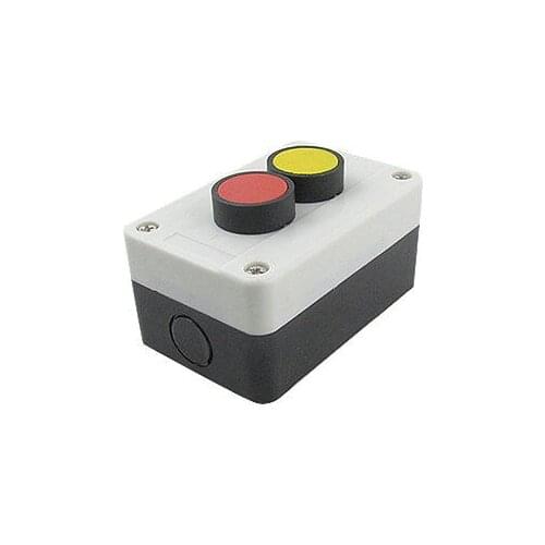 NC NO Red Ylw Head Momentary Switch Push Button Station