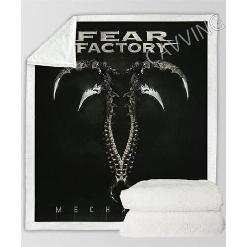 Fear Factory Band 3D Printed Sherpa Blanket Rectangle Blanket Home Textiles Fleece Wearable Blanket Throw Blanket for Sofa Bed