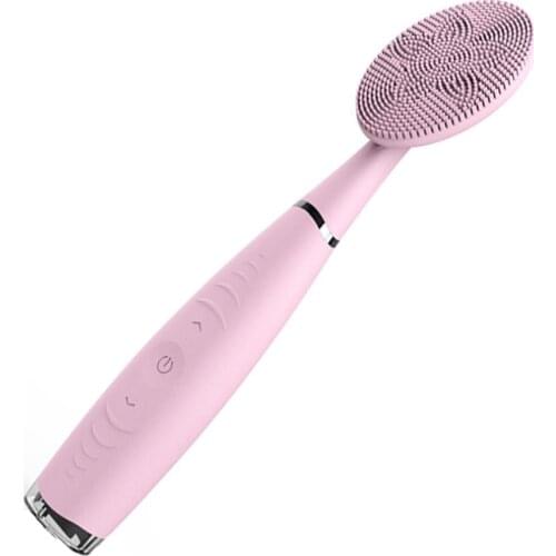 Rechargeable Handheld Silicone Face Cleaner Electric facial cleansing brush Portable Face Massager Electric Washing Brush