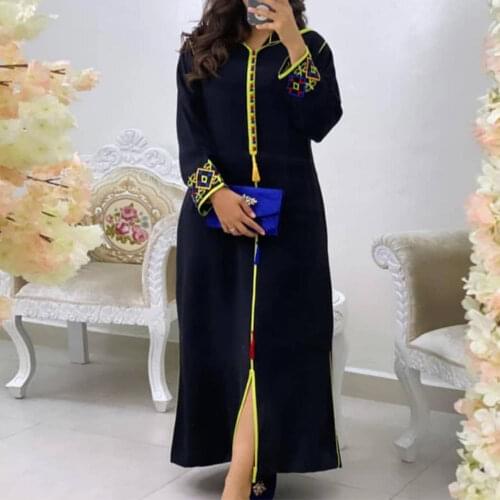 Jellaba Dress Kaftan Women Embroidery Floral Dubai Abaya hijab Hooded Elegant Islam Muslim Long Dresses Maxi Robe Femme 2021