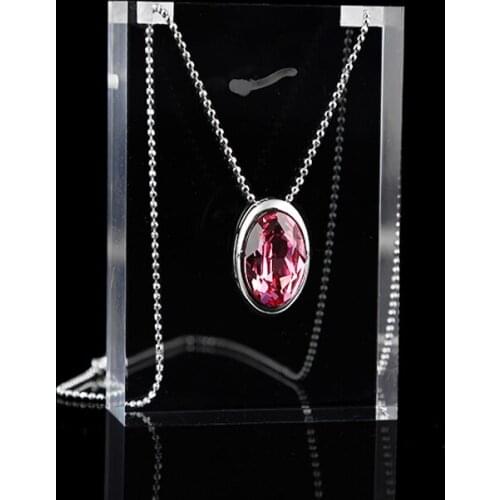 Necklace Pendant Display Stand Solid Acrylic Clear Chain Jewelry Presenting Rack Holder Showcase Photography Prop Shelf