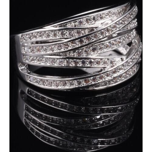 Luxury high quality Authentic 925 Sterling silver Ring with pave Simulated diamond Compatible Fit rings European Women men style