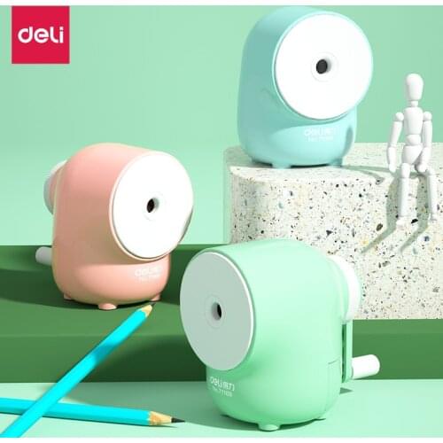 Deli Rotary Pencil Sharpener Machine Pencil Cutter Office Stationery School Hand Crank Pencil Sharpener