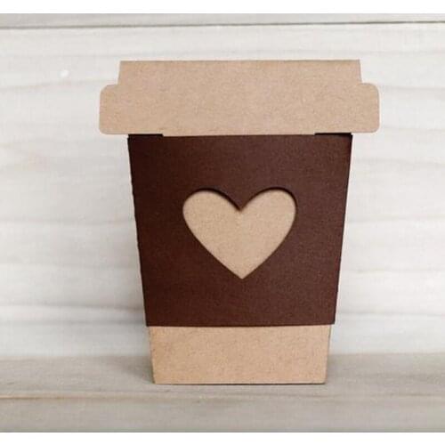 Heart Coffee Cup Scrapbooking Dies Metal Cutting Dies Stencils for DIY Album Paper Card Decorative Craft Die Cuts