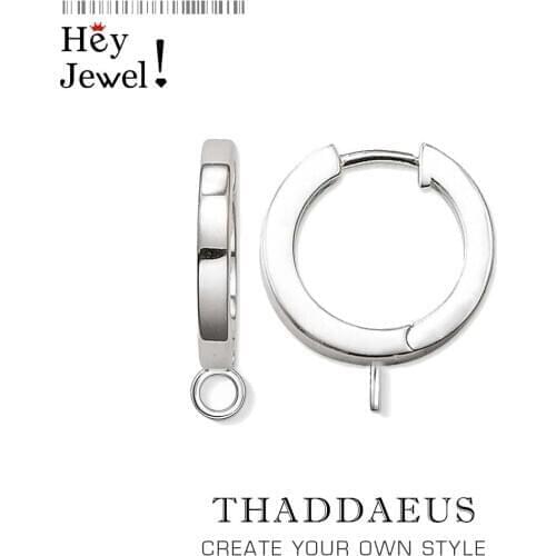 Hinged Hoop Earrings Creole Carrier,Europe Style Glam Classic Fashion Jewerly For Women Men,2020 Gift In 925 Sterling Silver