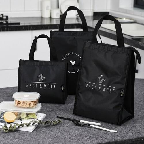 Lunch box bag portable aluminum foil insulation lunch bag waterproof and oil students carrying a canvas bag lunches