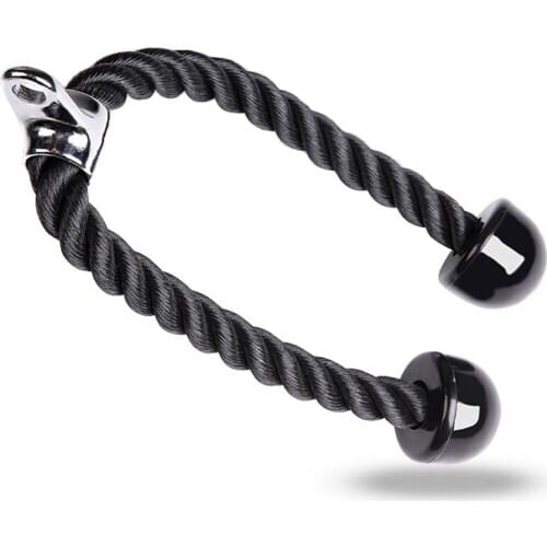 Tricep Rope Abdominal Crunches Cable Pull Down Laterals Biceps Muscle Training Fitness Puller Body Building Pull Rope