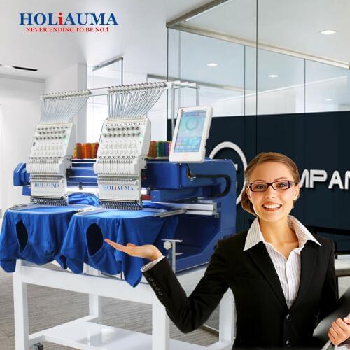 High quality 2 head 15 color computer embroidery machine