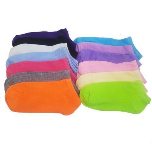 Warm comfortable cotton bamboo fiber girl womens socks ankle low female invisible color girl boy hosiery 1pair=2pcs WS03-7