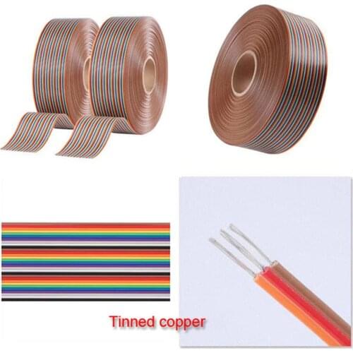 1 Meter 1.4mm 40Pin DuPont Cable Rainbow Flat Line Support Wire Soldered Connector 40 Way pin For Arduino PCB Diy Kit