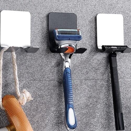 1pc Razor Bracket for Mens Shaver Holder Shelf Bathroom Razor Holder Kitchen Hanger Rack Wall Adhesive Storage Hook