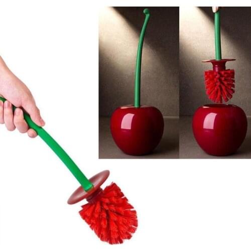 1PC Lovely Shaped Toilet Brush Lavatory Cleaning w/Holder Plastic Decor Accessories Tool Washroom Bathroom Brush V0V5