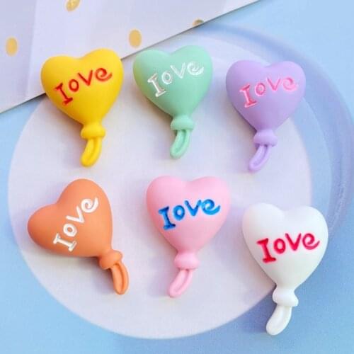12Pcs Cute Mixed Mini Love Balloon Flat Back Resin Cabochons Scrapbooking DIY Jewelry Craft Decoration Accessories H250