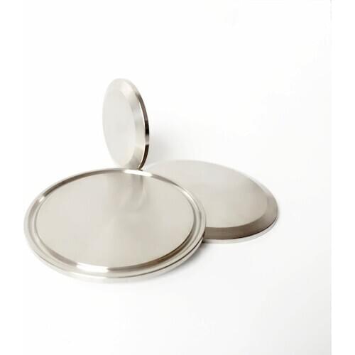 2PCS 304 Stainless Steel 91MM Ferrule Outer Diameter 3" Tri Clamp Stop Cap Sanitary End Cap Sanitary For Homebrew Pipe Fittings