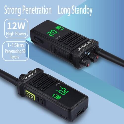 2pcs Outdoor Powerful Walkie Talkie Intercom Wireless Portable Two Way Radio Station 10km Long Standby for Mountaineering/Hiking