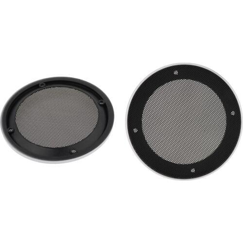 2x SubWoofer Decorative Circle Speaker Grill Cover Protector Mesh Silver 6