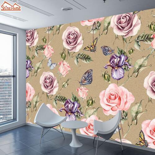 3d Photo Wallpapers Wallpaper Wall Mural Paper for Walls In Rolls for Living Room Papers Home Decor Girl Abstract Floral 8d Silk