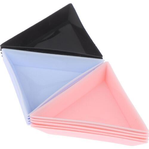 5pcs/lot Hot Sell Beauty Nail Dotting Rhinestone Triangle Plate Drill Material Packages 3Colors Diy Mobile Phone Shell Paste