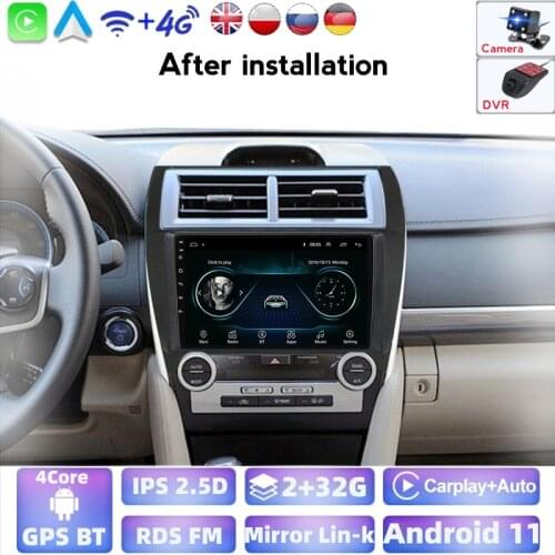 Android Car Radio Video Player For Toyota Camry 2012-2017 Auto GPS Stereo Carplay Navigation USB OBD BT 2G 32G No DVD WiFi SWC