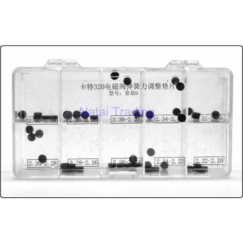 CAT320D Truck Injector Solenoid valve Spring force adjusting gasket Common Rail Injector Shim Washer Sizes 2.20-2.64mm 100PCS