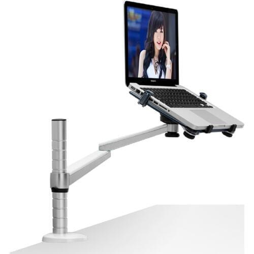 OA-1S 360 Rotation Aluminum Alloy 2 in 1 Tablet PC Holder and Laptop Stand Holder Arm Office Desktop Bracket